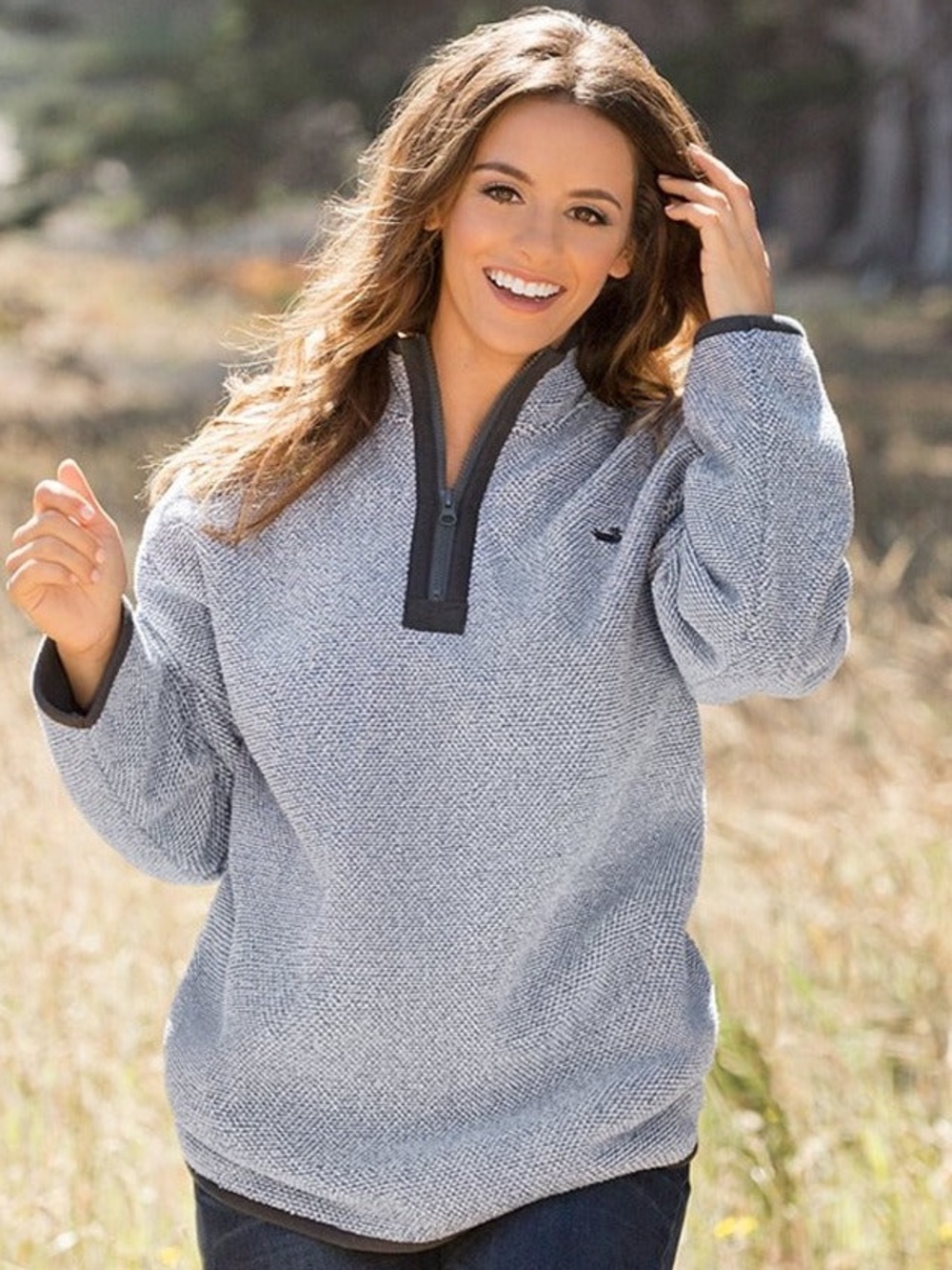 Southern Marsh Highland Alpaca Quarter Zip Pullover